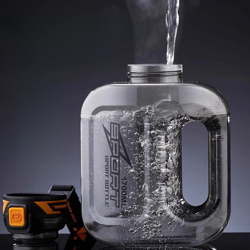 1.7L Plastic Cup High Temperature Food Grade Material Double Drink Sports Kettles Gym Large Capacity Portable Sports