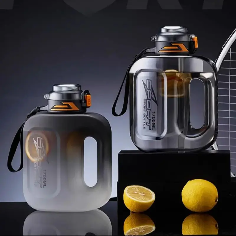 1.7L Plastic Cup High Temperature Food Grade Material Double Drink Sports Kettles Gym Large Capacity Portable Sports
