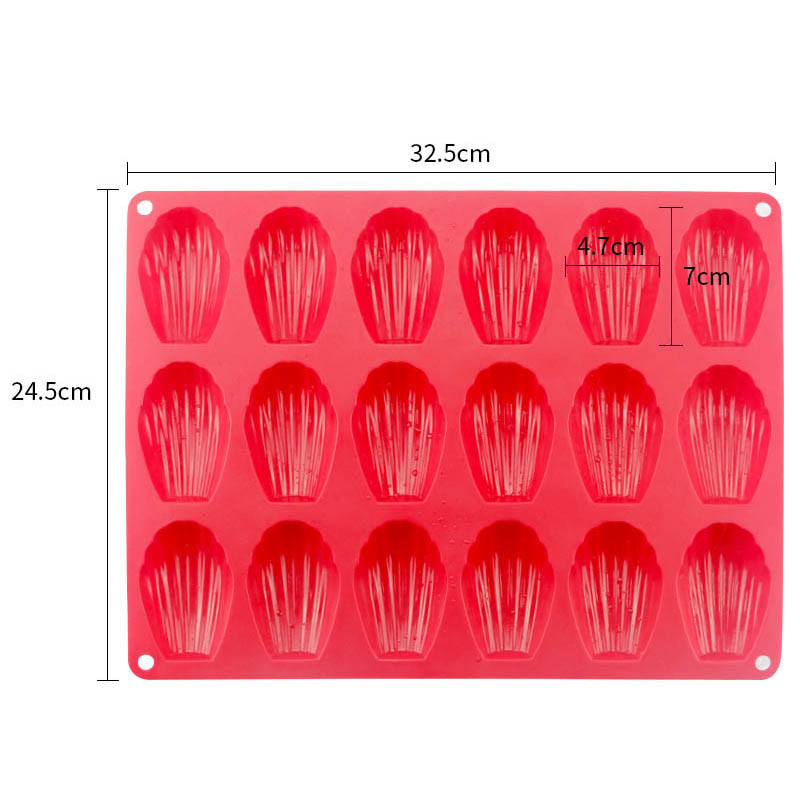 18 Slot Food Grade Silicone Madeleine Mold