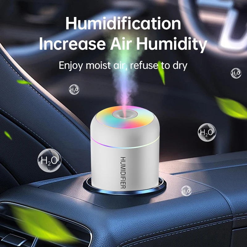 180ML Mini Air Humidifier USB Electric Aroma Diffuser Essential Oil Purifier Aromatherapy Mist Maker Lights For Car