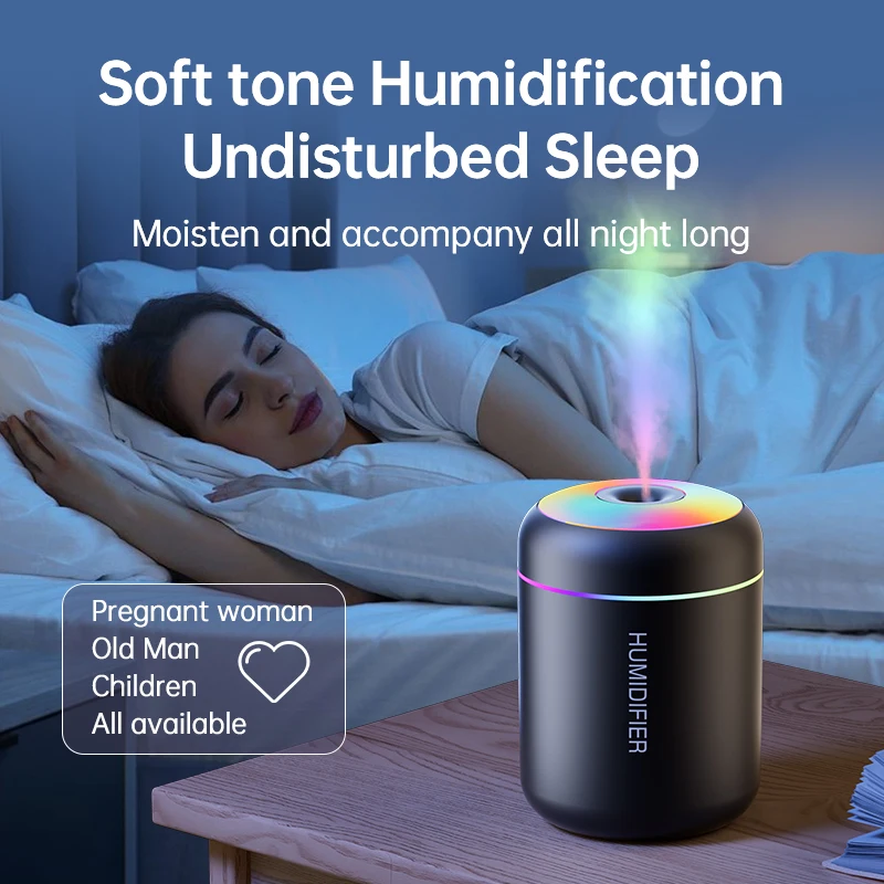 180ML Mini Air Humidifier USB Electric Aroma Diffuser Essential Oil Purifier Aromatherapy Mist Maker Lights For Car