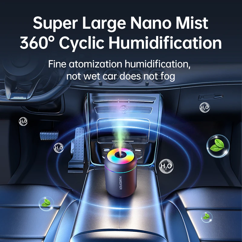 180ML Mini Air Humidifier USB Electric Aroma Diffuser Essential Oil Purifier Aromatherapy Mist Maker Lights For Car