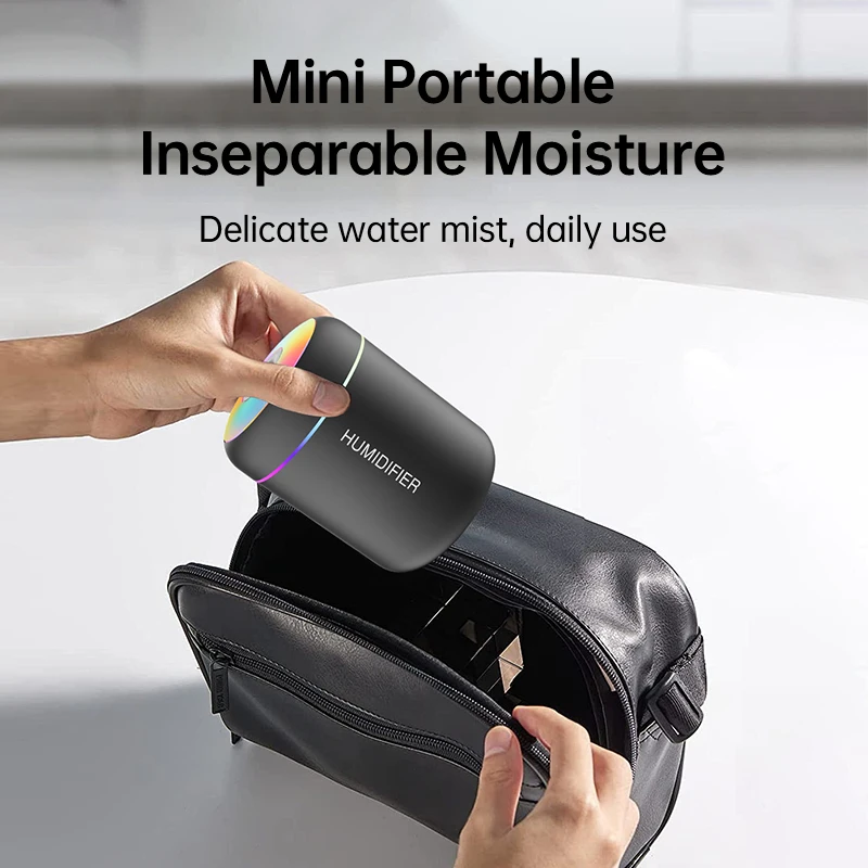 180ML Mini Air Humidifier USB Electric Aroma Diffuser Essential Oil Purifier Aromatherapy Mist Maker Lights For Car