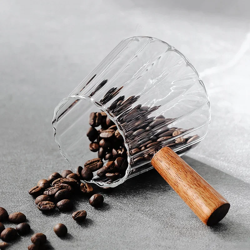 180ML Wood Handle Glass Espresso Measuring Cup Coffee Extraction Cup with scale High Temperature Resistance Milk Jug 180ML Wood Handle Glass Espresso Measuring Cup Coffee Extraction Cup with scale High Temperature Resistance Milk Jug
