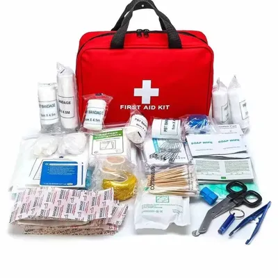 184pcs First Aid Kit, Multi-purpose Emergency Medical Supplies Portable Medical Bag, For Outdoor Hiking, Camping And
