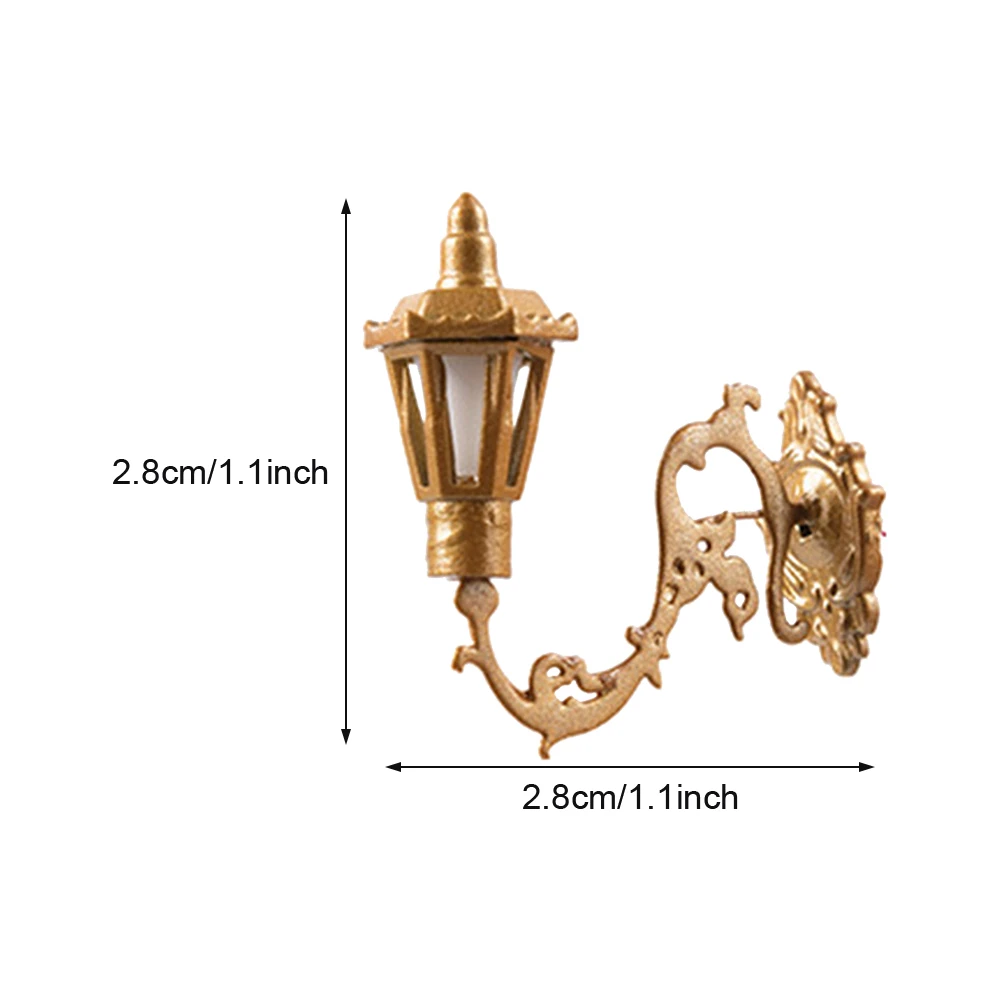 1:87 Micro Landscape Wall Light Model ABS Garden Decor 3V Miniature for Railway ABS DIY Ornament Retro LED Lamppost 1:87 Micro Landscape Wall Light Model ABS Garden Decor 3V Miniature for Railway ABS DIY Ornament Retro LED Lamppost