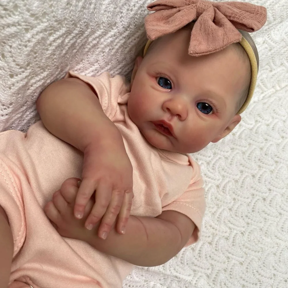 18inch Reborn Baby Doll Meadow Soft Body 100% handmade 3D Skin with Visbile Veins Collectible Art Doll Christmas Gift
