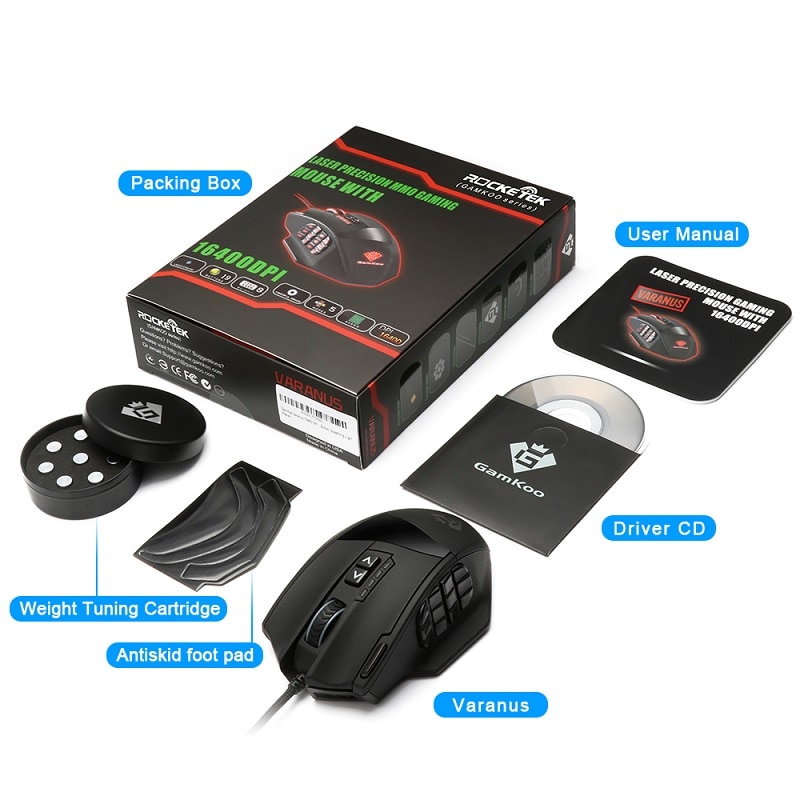19 Buttons Gaming Mice USB Design 19 Buttons Gaming Mice USB Design