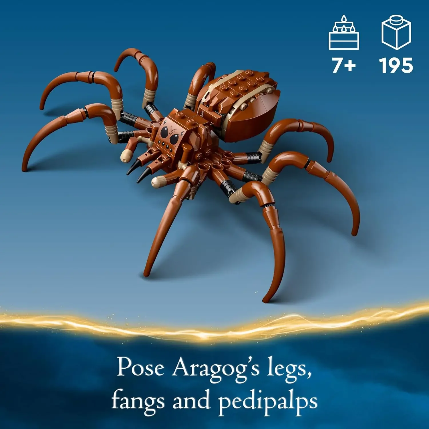 195pcs Biological in The Forbidden Forest – Set with Spiders – Magical Creatures Figurines – 2 Character Minifigures