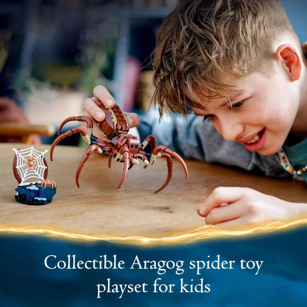 195pcs Biological in The Forbidden Forest – Set with Spiders – Magical Creatures Figurines – 2 Character Minifigures