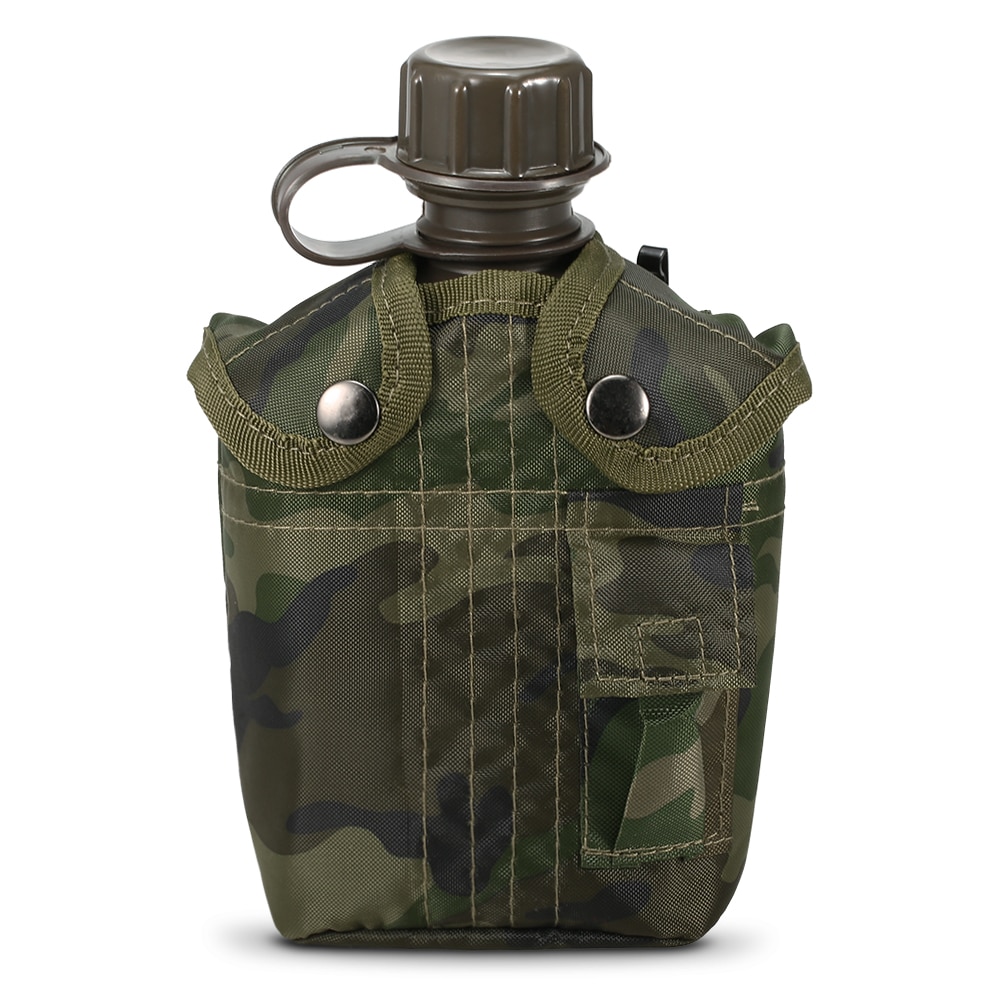 1L Army Water Bottle with Cover