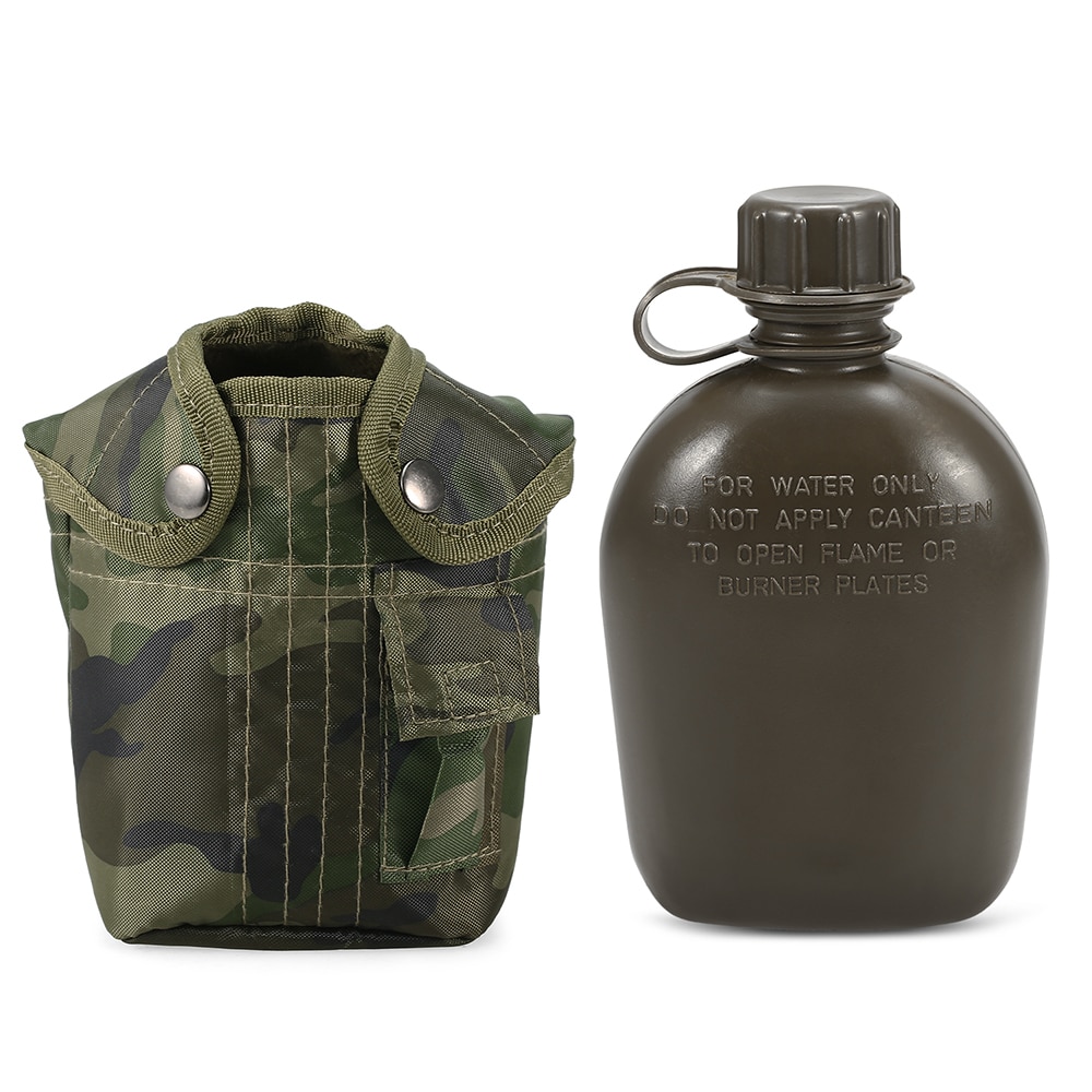 1L Army Water Bottle with Cover 1L Army Water Bottle with Cover