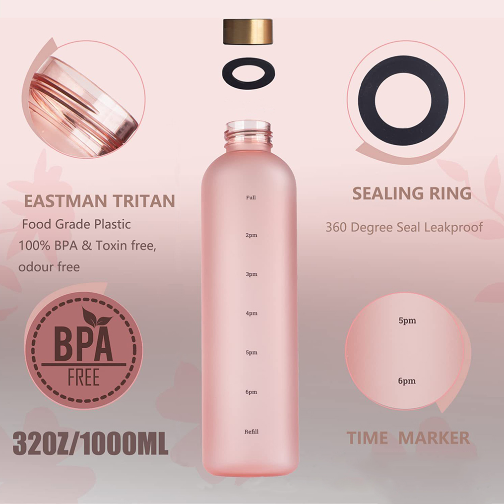 1L Frosted Water Bottle for Women 1L Frosted Water Bottle for Women