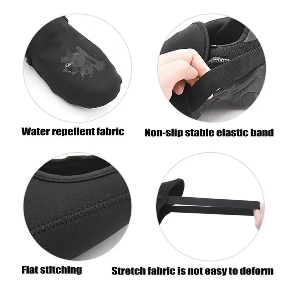 1Pair Cycling Shoes Covers MTB Road Bike Shoes Cover Waterproof Warm Toe Overshoes Protectors Covers Winter Bike Shoes