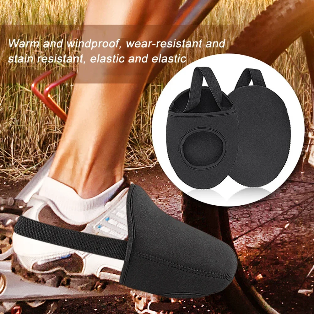 1Pair Cycling Shoes Covers MTB Road Bike Shoes Cover Waterproof Warm Toe Overshoes Protectors Covers Winter Bike Shoes