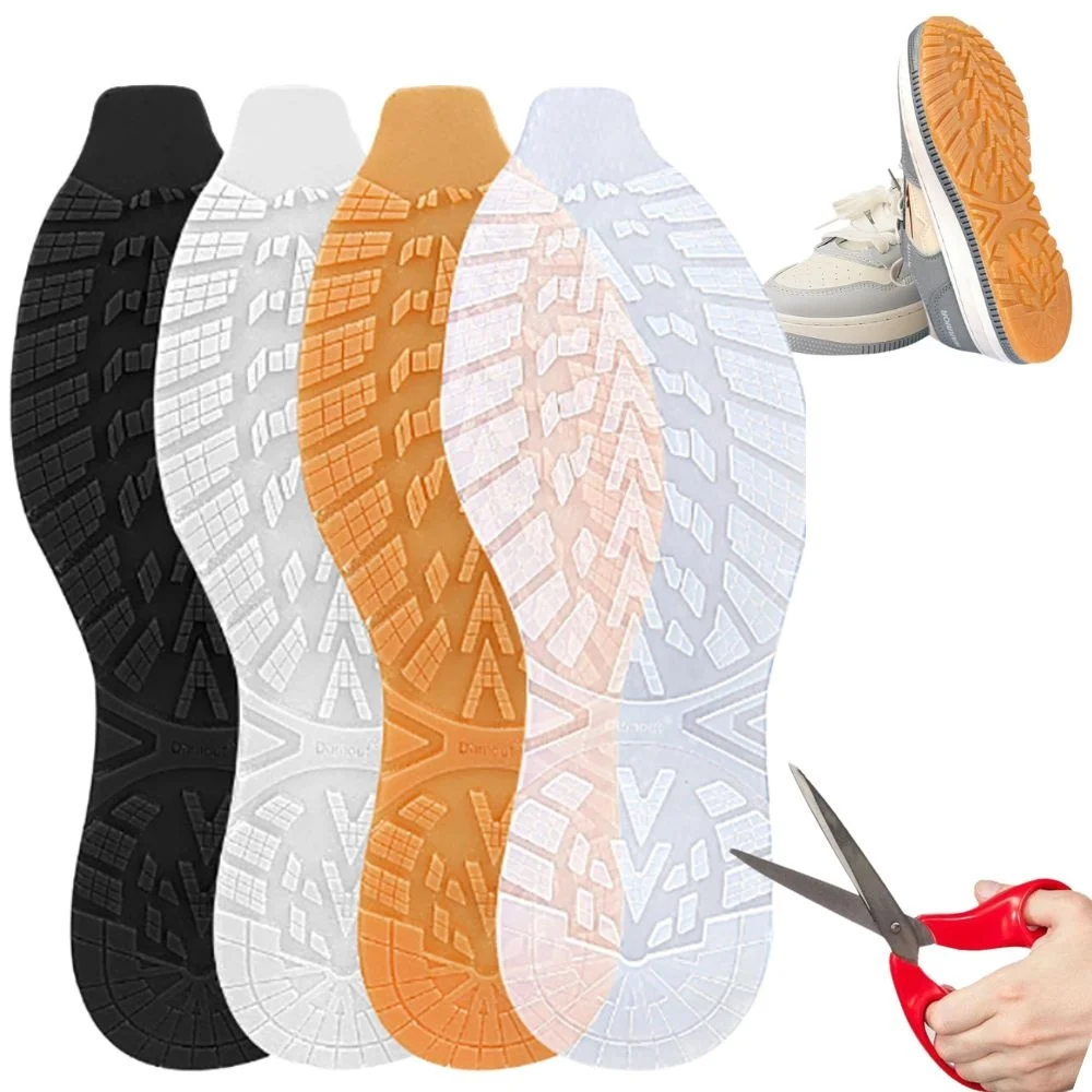 1Pair Non-Slip Sneakers Outsole Cuttable Rubber Sole Stickers Replaceable Repair Outsole Wearable Shoes Pads Repair