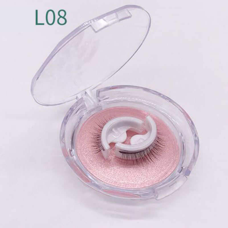 1Pair Reusable Self Adhesive False Eyelashes 3D Mink Lashes Glue-free Eyelash Extension 3 Seconds to Wear No Glue