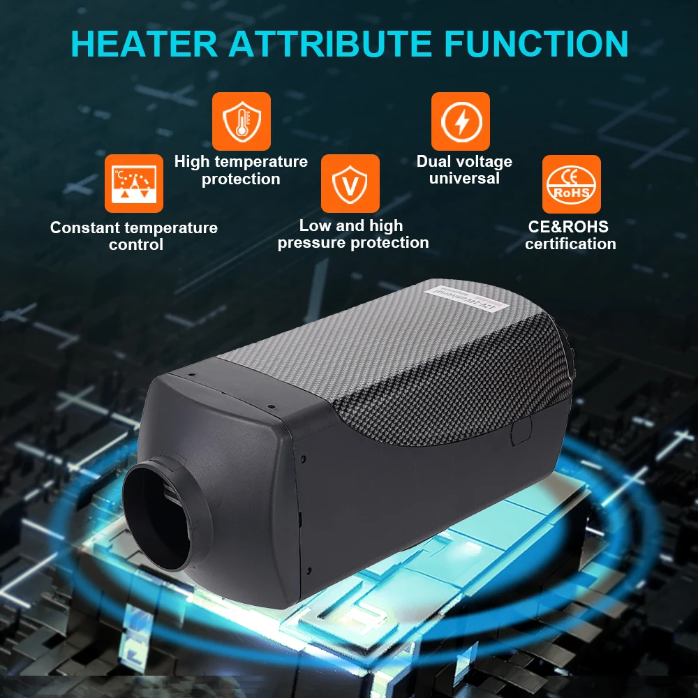 2-8KW 12V and 24V Split machine Diesel Heater bluetooth Remote Control Automatic Altitude Adjustment for RV Trailer