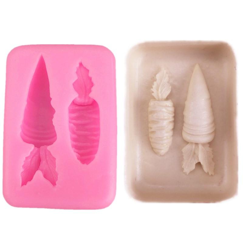 2-Cavity Silicone Carrot Mold 2-Cavity Silicone Carrot Mold