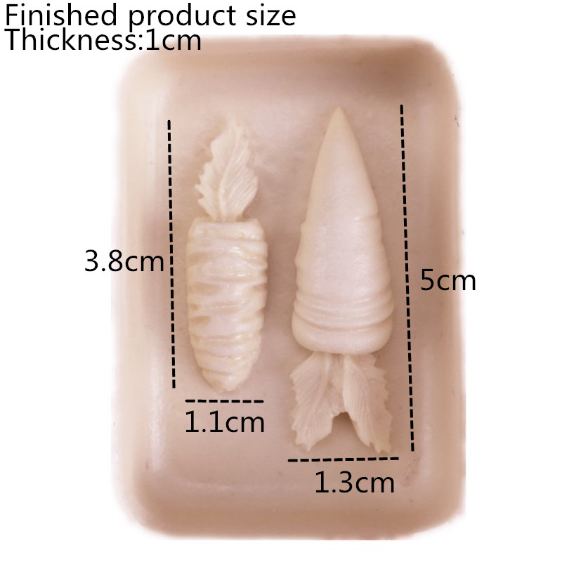 2-Cavity Silicone Carrot Mold