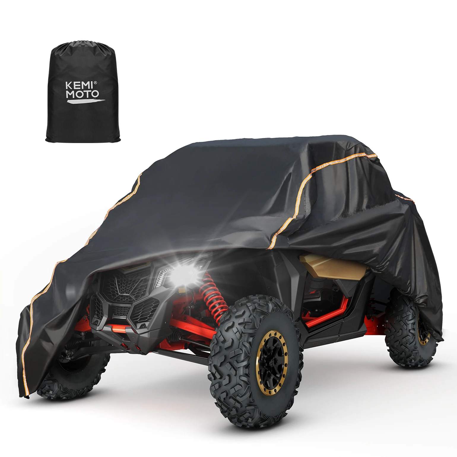 2 Doors UTV 210D Oxford Cloth Protect Utility Vehicle Storage Cover Rain Dirt Rays-Reflective for Can Am Maverick X3