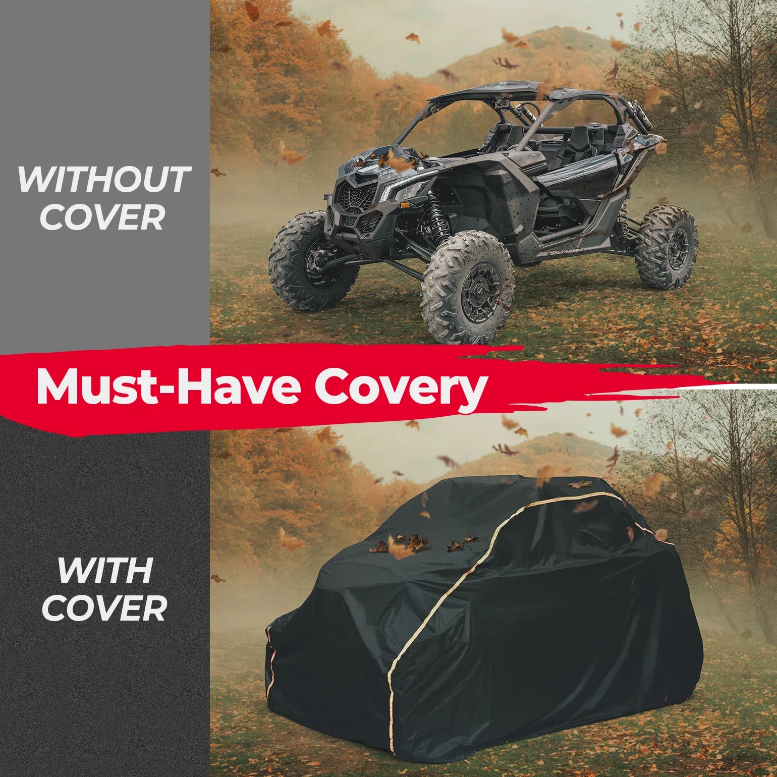 2 Doors UTV 210D Oxford Cloth Protect Utility Vehicle Storage Cover Rain Dirt Rays-Reflective for Can Am Maverick X3 2 Doors UTV 210D Oxford Cloth Protect Utility Vehicle Storage Cover Rain Dirt Rays-Reflective for Can Am Maverick X3