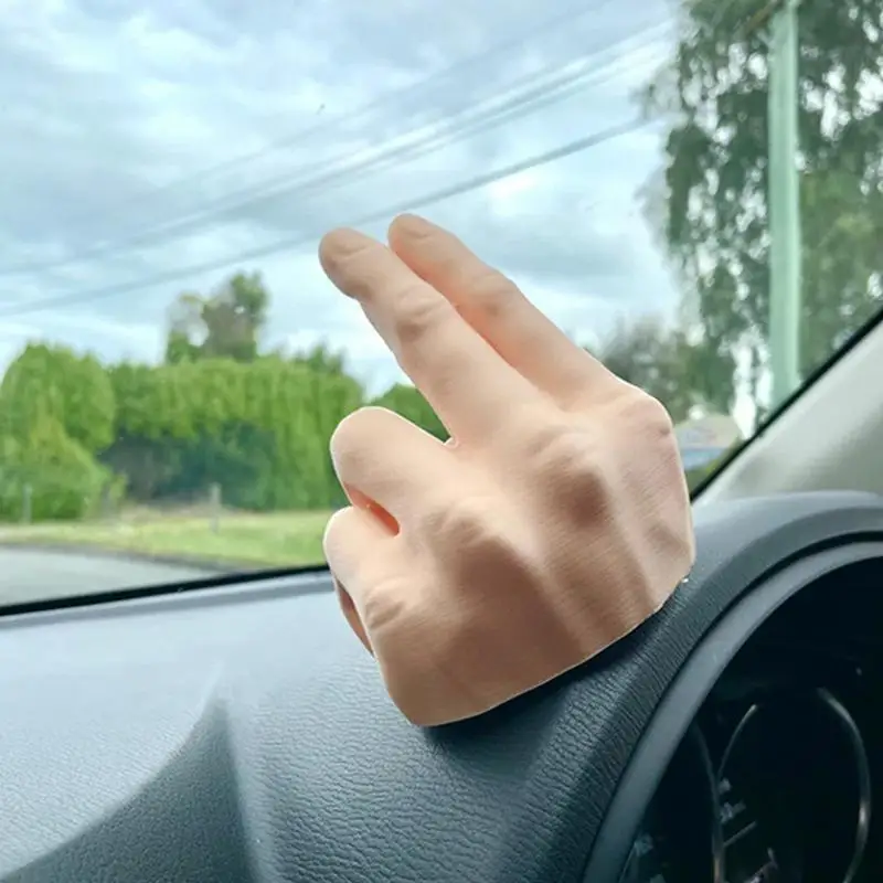 2 Finger Waving Hand Car Dashboard Decoration Salute Lazy Waver Gladiator Cherokee 3D Printed Dash Hand Waving For Auto 2 Finger Waving Hand Car Dashboard Decoration Salute Lazy Waver Gladiator Cherokee 3D Printed Dash Hand Waving For Auto
