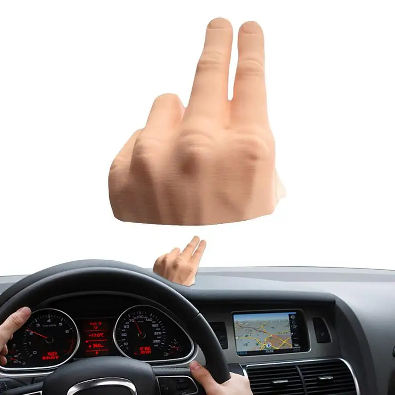 2 Finger Waving Hand Car Dashboard Decoration Salute Lazy Waver Gladiator Cherokee 3D Printed Dash Hand Waving For Auto 2 Finger Waving Hand Car Dashboard Decoration Salute Lazy Waver Gladiator Cherokee 3D Printed Dash Hand Waving For Auto