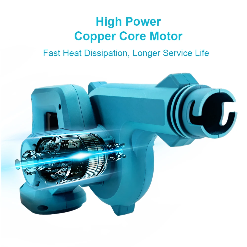 2 in 1 21V Cordless Electric Air Blower and Suction Leaf Computer Dust Cleaner Collector Power Tools