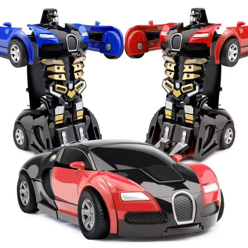 2 In 1 Car Toys One Key Deformation Car Toys Automatic Transformation Robot Model Car Diecasts Toy Boys Gift