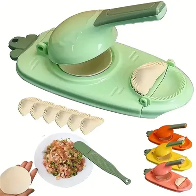 2-in-1 Dumpling Maker Machine Easy Dumpling Press for Beginners Manual Dough Press for Making Perfect Dumplings Kitchen