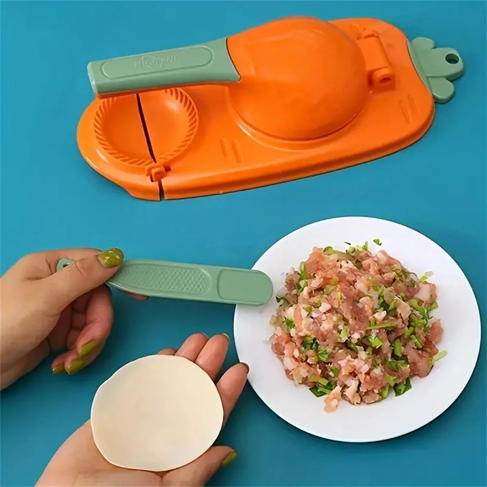 2-in-1 Dumpling Maker Machine Easy Dumpling Press for Beginners Manual Dough Press for Making Perfect Dumplings Kitchen