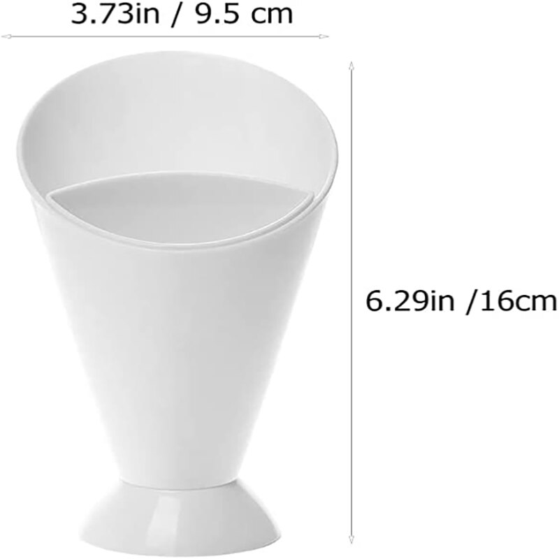 2 in 1 French Fry Cone Dip Cup Two Cup Mouth French Fries Shelf Holder Assorted Sauce French Fry Sauce Serving Cup 2 in 1 French Fry Cone Dip Cup Two Cup Mouth French Fries Shelf Holder Assorted Sauce French Fry Sauce Serving Cup
