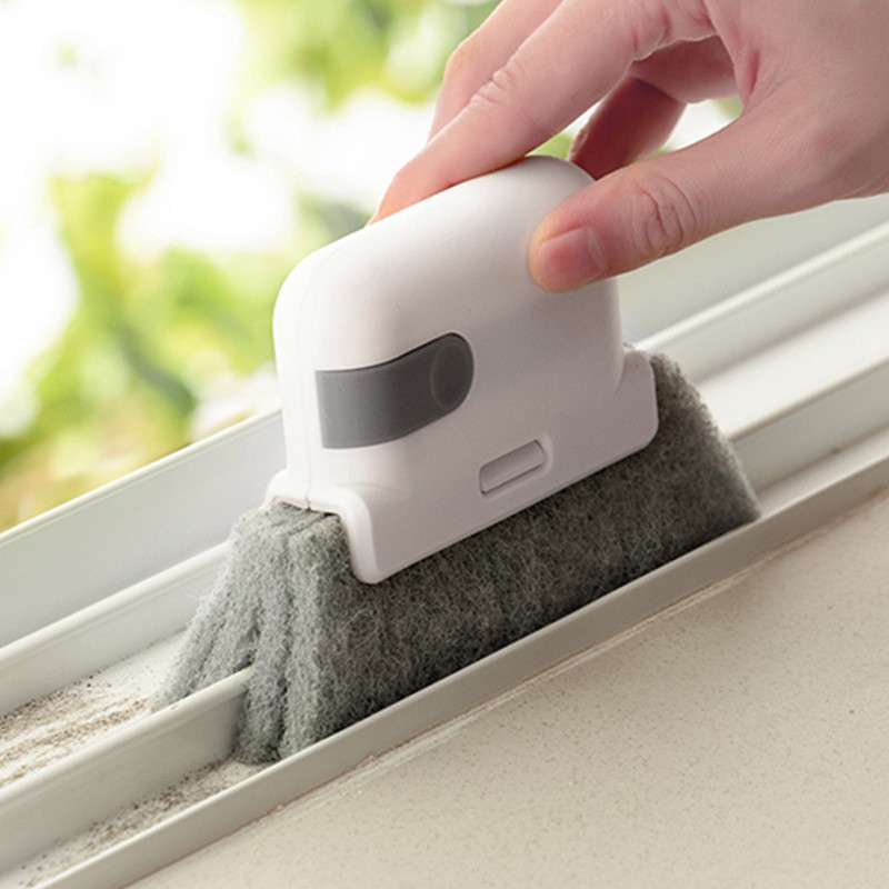 2 in 1 Groove Cleaning Tool Window Frame Door Groove Cleaning Brush Sliding Door Track Cleaning Tools Hand-held Crevice