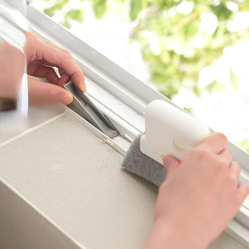 2 in 1 Groove Cleaning Tool Window Frame Door Groove Cleaning Brush Sliding Door Track Cleaning Tools Hand-held Crevice 2 in 1 Groove Cleaning Tool Window Frame Door Groove Cleaning Brush Sliding Door Track Cleaning Tools Hand-held Crevice