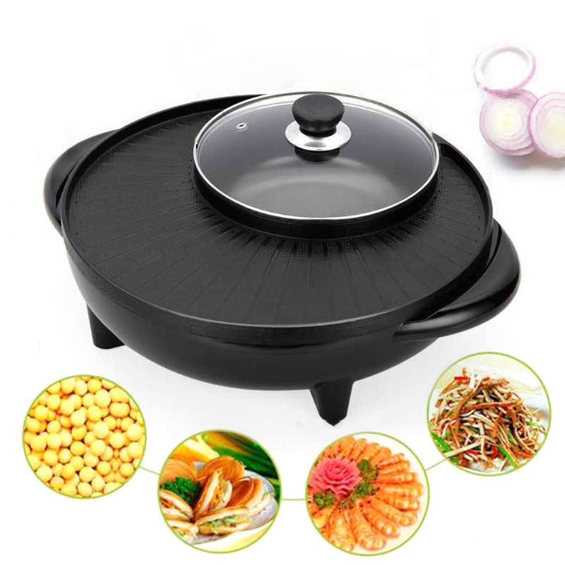 2 in 1 Hot Pot and Grill Electric Cooker