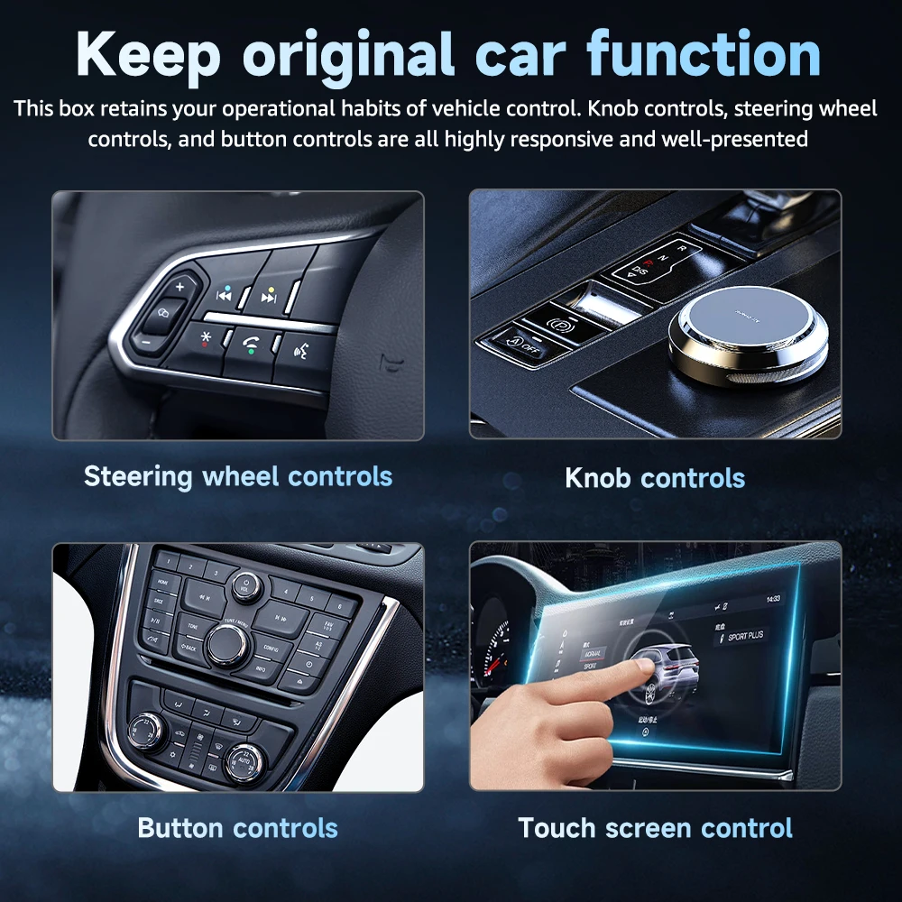 2 in 1 Mini AI Box Wired to Wireless Carplay and Android Auto Compatible with all Cars Plug and Play Smart Dongle