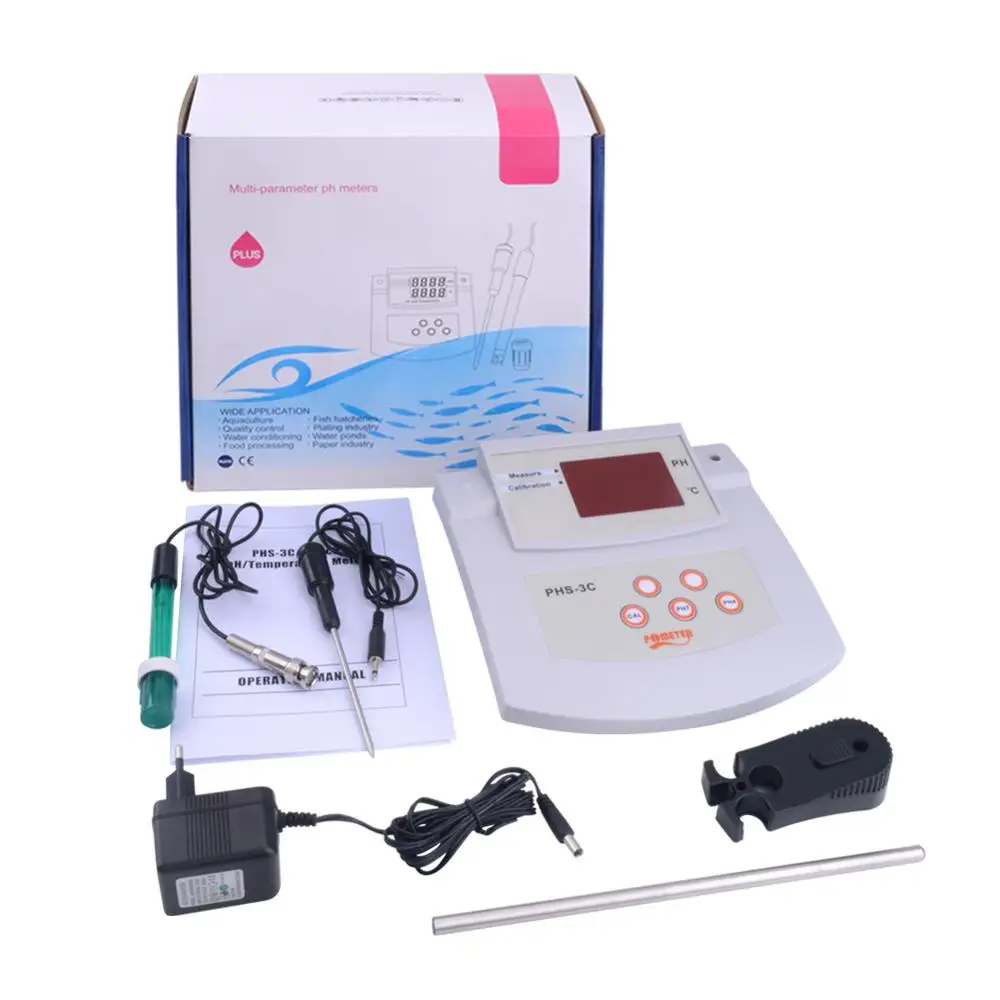 2 In 1 PH/Temp PH Tester Water Quality Analyzer Desktop Automatic Calibration Acidity Meter for Laboratory Aquarium 2 In 1 PH/Temp PH Tester Water Quality Analyzer Desktop Automatic Calibration Acidity Meter for Laboratory Aquarium