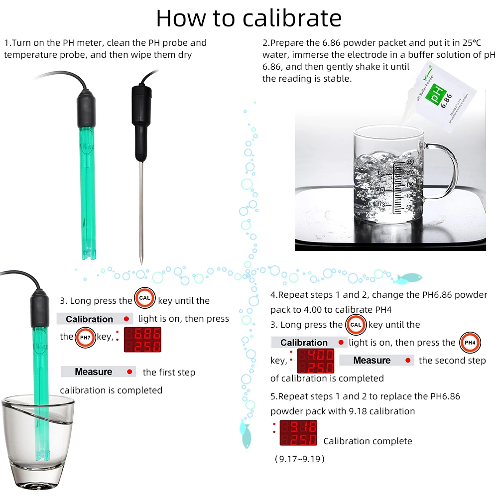 2 In 1 PH/Temp PH Tester Water Quality Analyzer Desktop Automatic Calibration Acidity Meter for Laboratory Aquarium 2 In 1 PH/Temp PH Tester Water Quality Analyzer Desktop Automatic Calibration Acidity Meter for Laboratory Aquarium