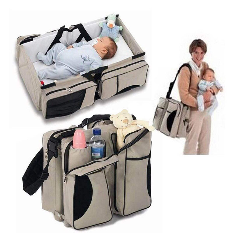 2-In-1 Portable Collapsible Baby Crib and Diaper Bag 2-In-1 Portable Collapsible Baby Crib and Diaper Bag