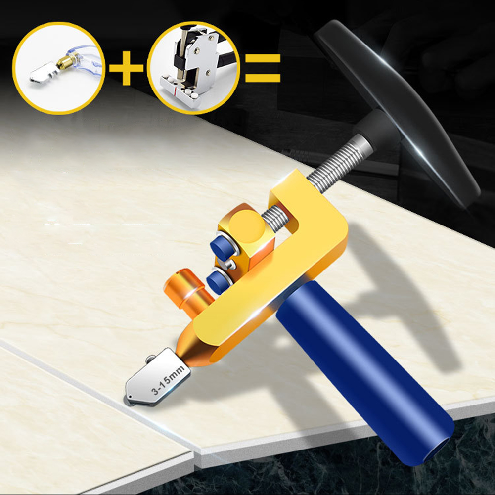 2 in 1 Practical Manual Tile Cutter with Wheel Diamond Roller Multifunction Glass Cutter Divider Ceramic Tile Opener