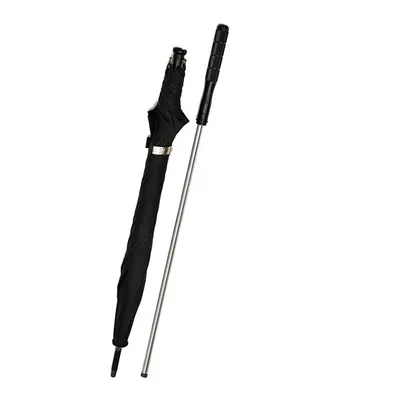 2-In-1 Self Defense Walking Cane Stick Sturdy Windproof UV Protection Umbrella for Hiking And Outdoor Use