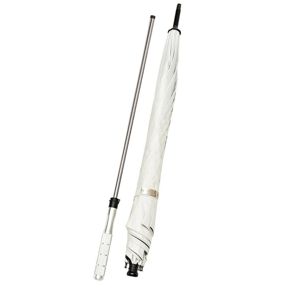 2-In-1 Self Defense Walking Cane Stick Sturdy Windproof UV Protection Umbrella for Hiking And Outdoor Use