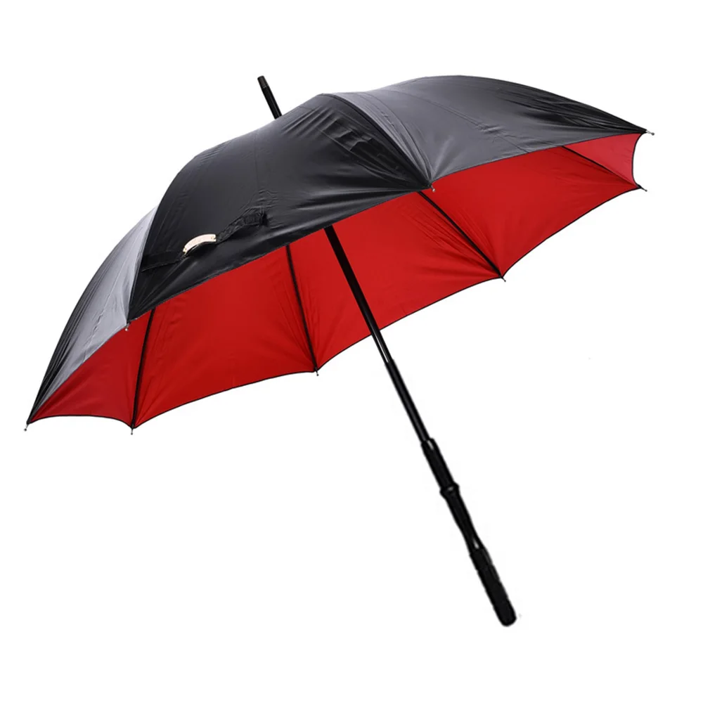 2-In-1 Self Defense Walking Cane Stick Sturdy Windproof UV Protection Umbrella for Hiking And Outdoor Use