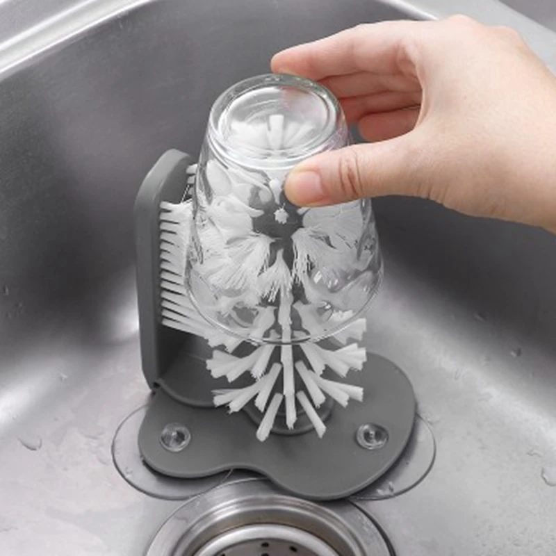 2 in 1 Sink Suction Cup Cleaning Brush Baby Pacifier Straw Scrubber Glass Bottle Brush Cup Drink Mug Brush Kitchen 2 in 1 Sink Suction Cup Cleaning Brush Baby Pacifier Straw Scrubber Glass Bottle Brush Cup Drink Mug Brush Kitchen