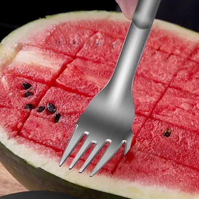 2 in 1 Stainless Steel Watermelon Fork 2 in 1 Stainless Steel Watermelon Fork