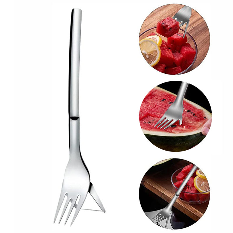 2 in 1 Stainless Steel Watermelon Fork 2 in 1 Stainless Steel Watermelon Fork