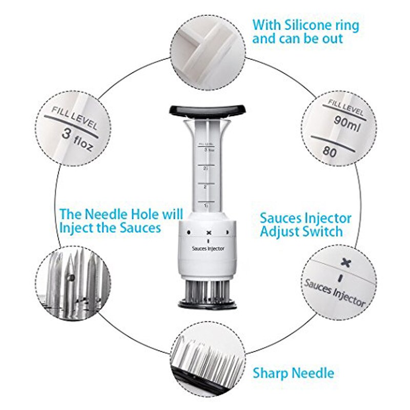 2 in 1 Tenderizer and Sauce Injector 2 in 1 Tenderizer and Sauce Injector
