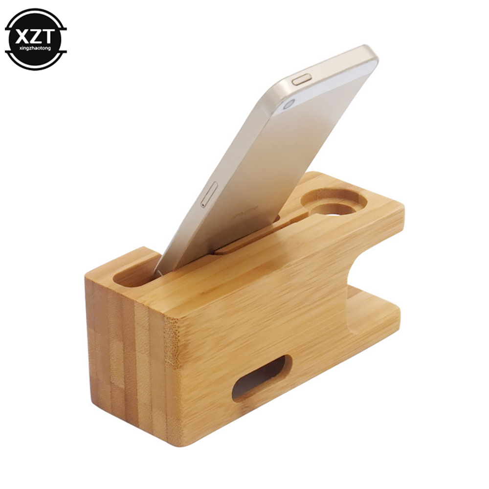 2 in 1 Wooden Apple Charging Station