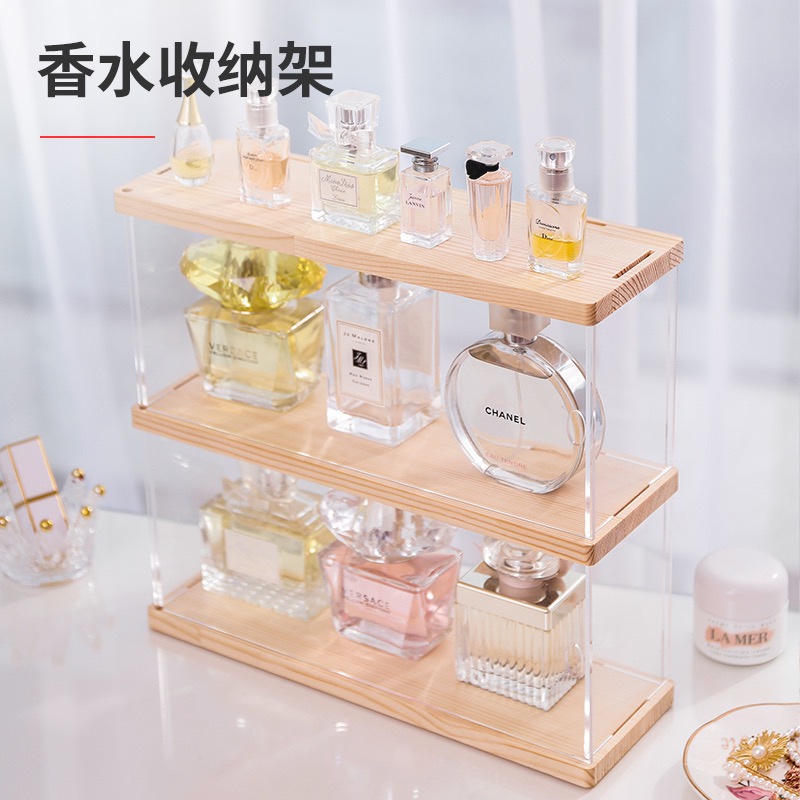 2 Layers Wood and Acrylic Perfume Stand 2 Layers Wood and Acrylic Perfume Stand